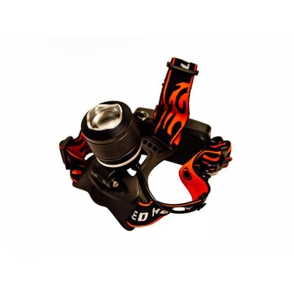 Фонарь налобный с линзой и зумом 2199 12V XPE на аккумуляторе (18650) - фото 4