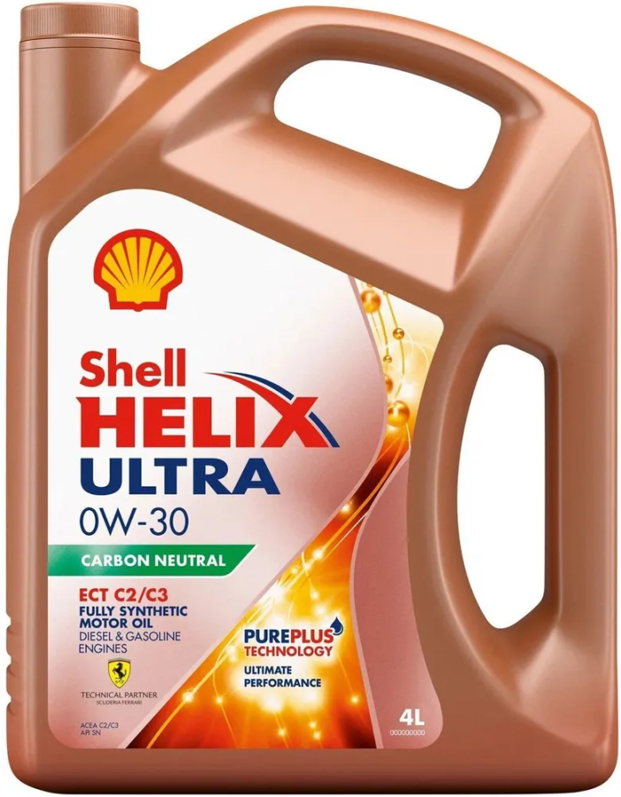 Моторное масло SHELL Helix Ultra ECT C2/C3 0W-30 4 л - фото 1 Моторное масло SHELL Helix Ultra ECT C2/C3 0W-30 4 л - фото 1