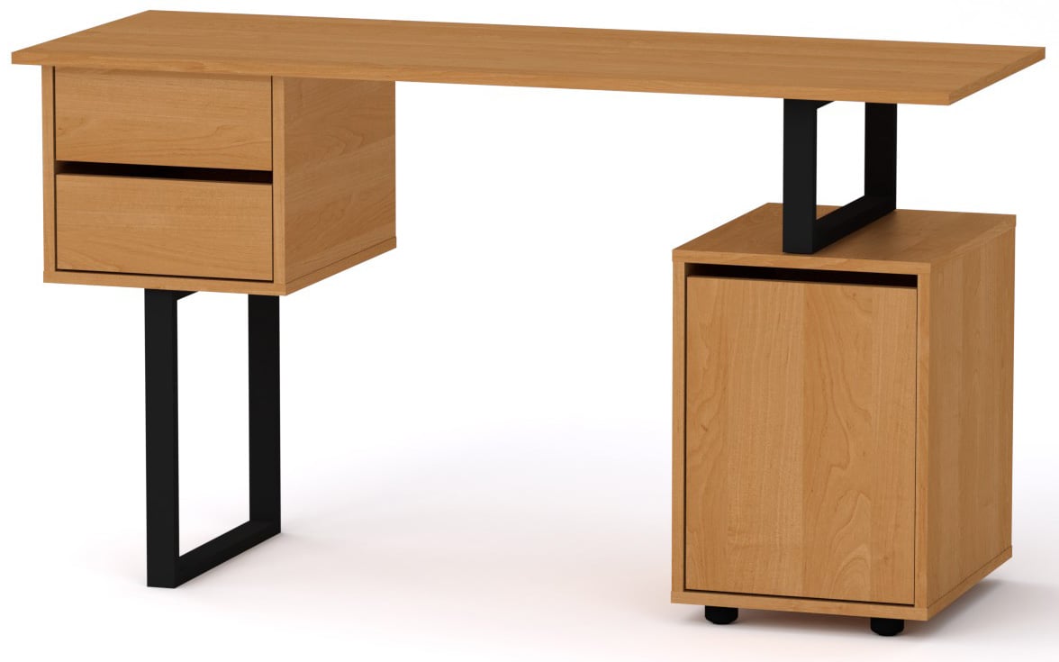 Стіл письмовий Лофт-4 Компаніт Вільха 130х50х72,8 см (60a363a67fceab7c8e64a563)