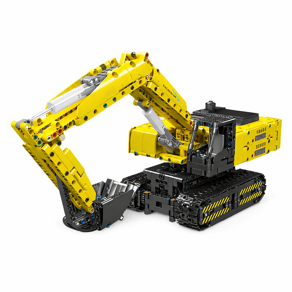 Конструктор экскаватор 1500 деталей моторизованная поворотная башня подвижный ковш Bluetooth управления 10+