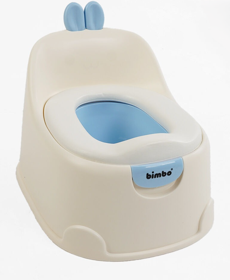 Детский горшок Bimbo BM-17355 со съемной мягкой накладкой крышкой и щеточкой в коробке