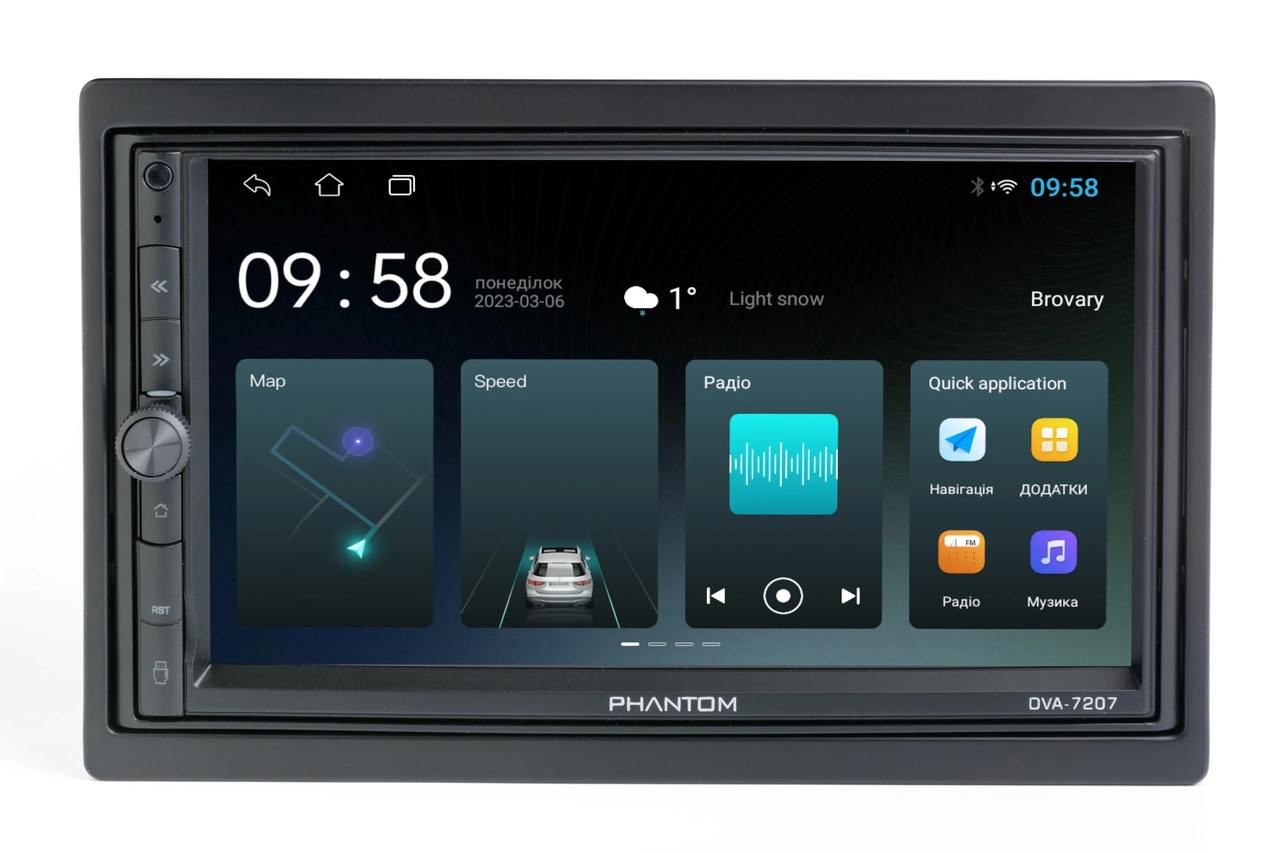 Автомагнитола Phantom 2DIN CarPlay/AndroidAuto DVA-7207 ANDROID 10 2/16Gb (4309) - фото 2