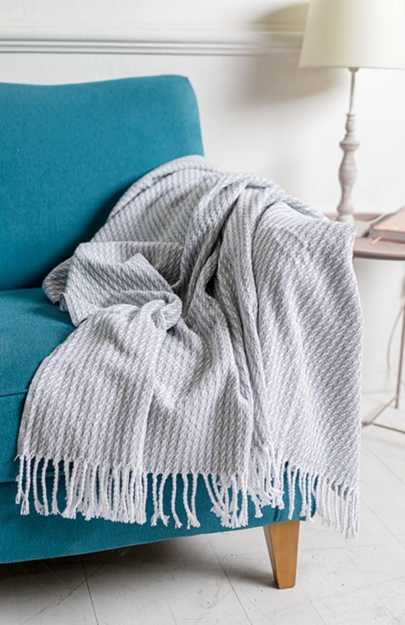 Покривало бавовняне літнє євро 200х220 см Світло-сірий - фото 1 Покривало бавовняне літнє євро 200х220 см Світло-сірий - фото 1