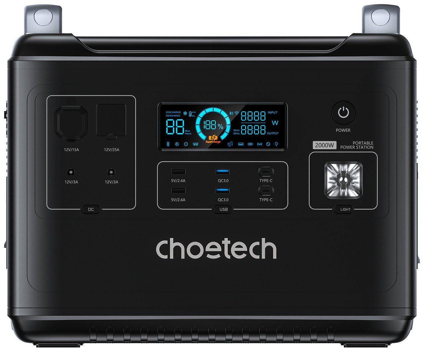 Зарядна станція Choetech 2000W 1997Wh Black (BS006) - фото 1