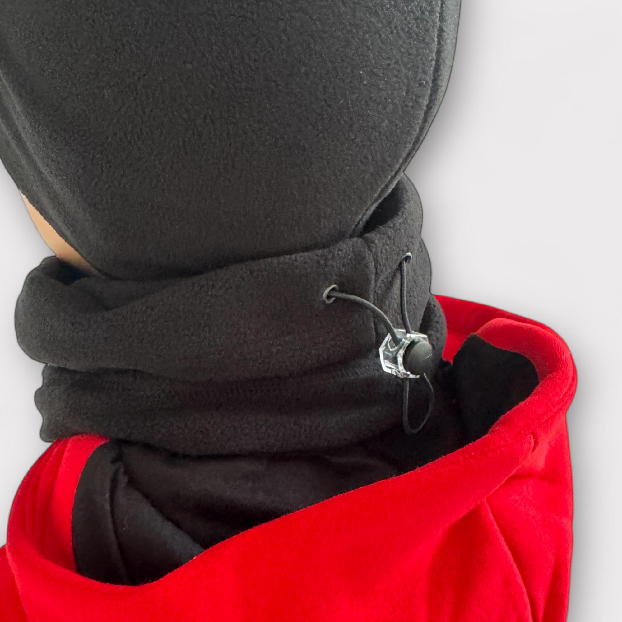 Набір шапка та снуд із флісу для тренувань та прогулянок для хлопчиків 60 см Чорний - фото 3 Набір шапка та снуд із флісу для тренувань та прогулянок для хлопчиків 60 см Чорний - фото 3