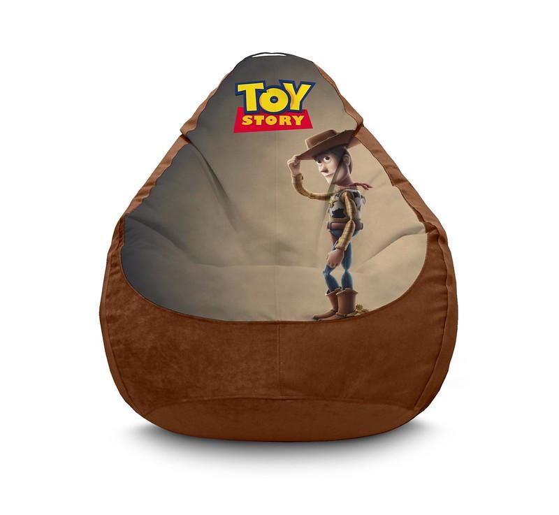 Кресло мешок iPuff Toy Story 4 Sheriff Woody Флок XL 80x110 см Коричневый