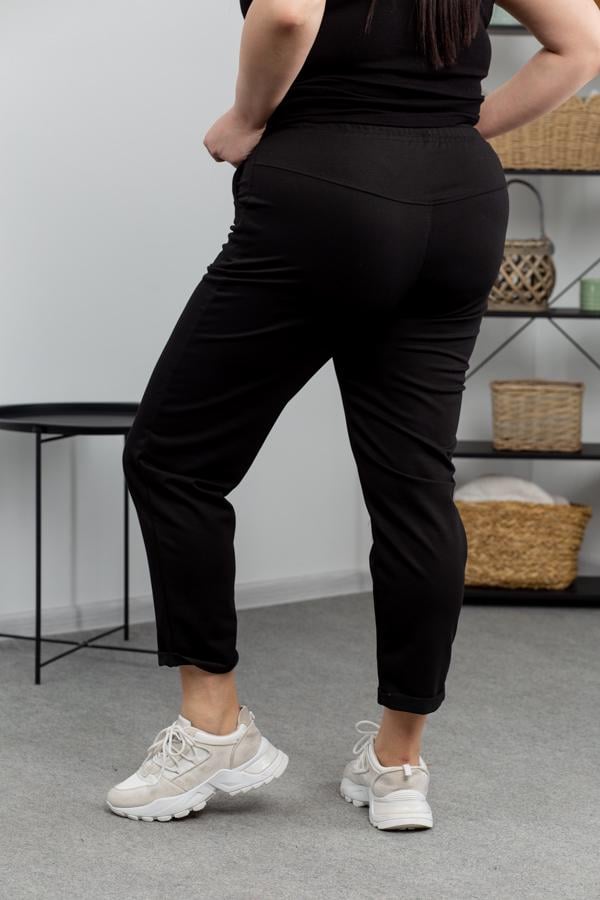 Спортивные штаны женские AKSAN 4XL Черный (22.1530_black_54(4XL)) - фото 3 Спортивные штаны женские AKSAN 4XL Черный (22.1530_black_54(4XL)) - фото 3