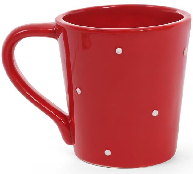 Кружка керамічна Олені в шарфиках на червоному 325 мл (BD-834-149) - фото 2