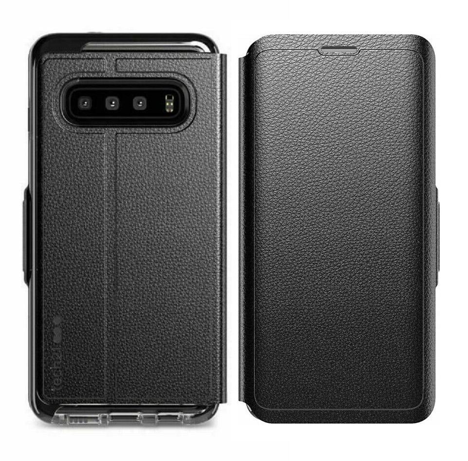 Чехол-книжка противоударный с подставкой Tech21 Evo Wallet для Samsung S10 Plus (6.4") Black