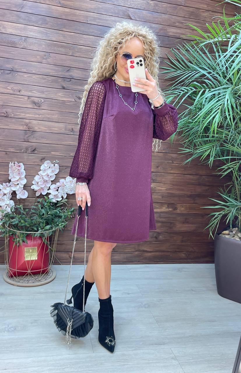 Сукня Ліла р. 52 Фіолетовий (1112-ди) - фото 2 Сукня Ліла р. 52 Фіолетовий (1112-ди) - фото 2