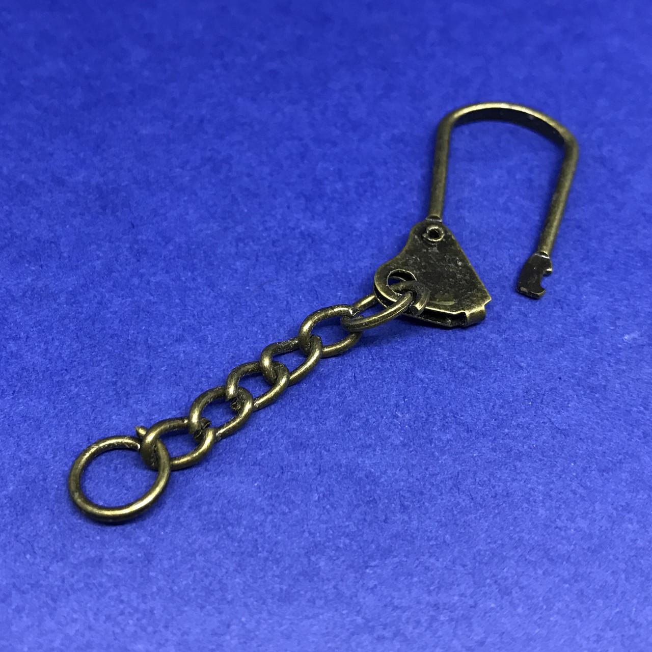 Карабин для ключей с цепочкой 65 мм Антик (464660336)