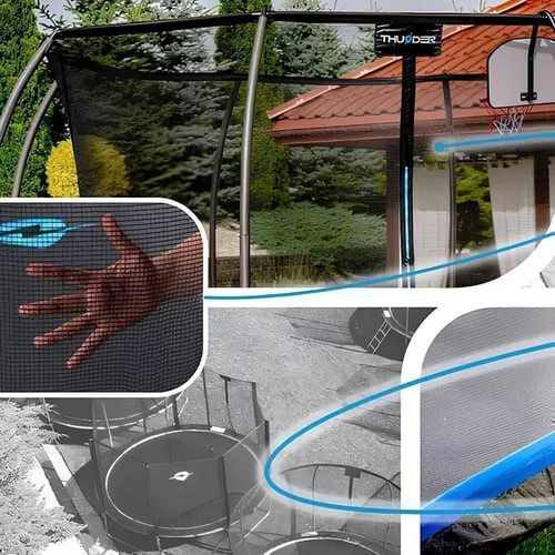 Батут Thunder INSIDE ULTRA с внутренней сеткой 6 футов 185 см Черно-голубой (407482) - фото 4 Батут Thunder INSIDE ULTRA с внутренней сеткой 6 футов 185 см Черно-голубой (407482) - фото 4