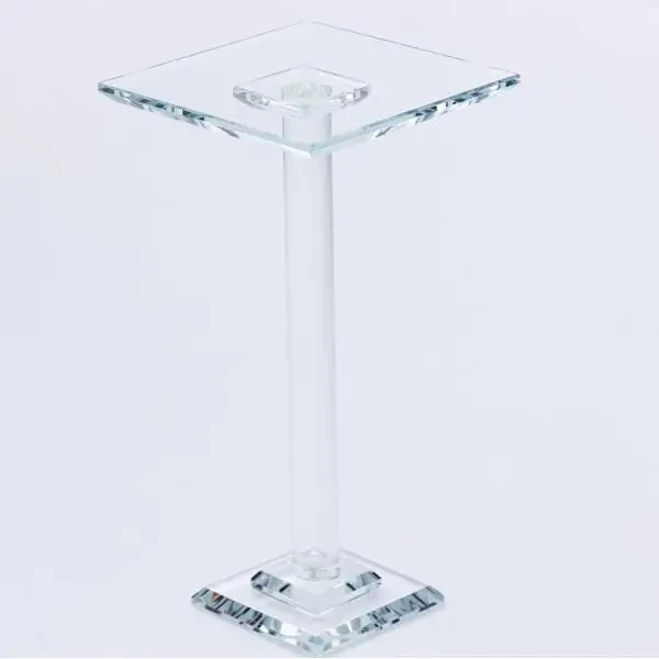 Тортівниця скляна HP-4-72L на ніжці кругла стійка для торта/капкейків 12x12x23 см (6955) - фото 2