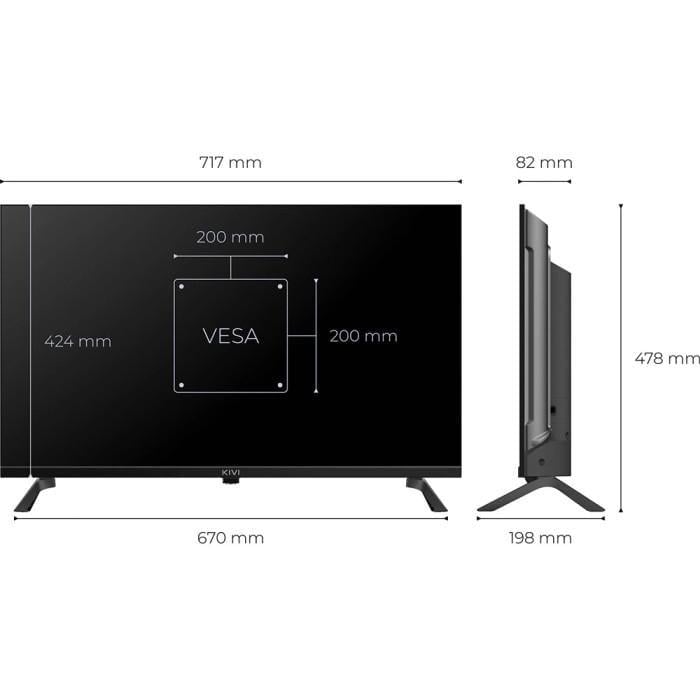 Телевизор Kivi 32H820KB 32" QLED HD Google TV LAN Wi-Fi Black - фото 7 Телевизор Kivi 32H820KB 32" QLED HD Google TV LAN Wi-Fi Black - фото 7