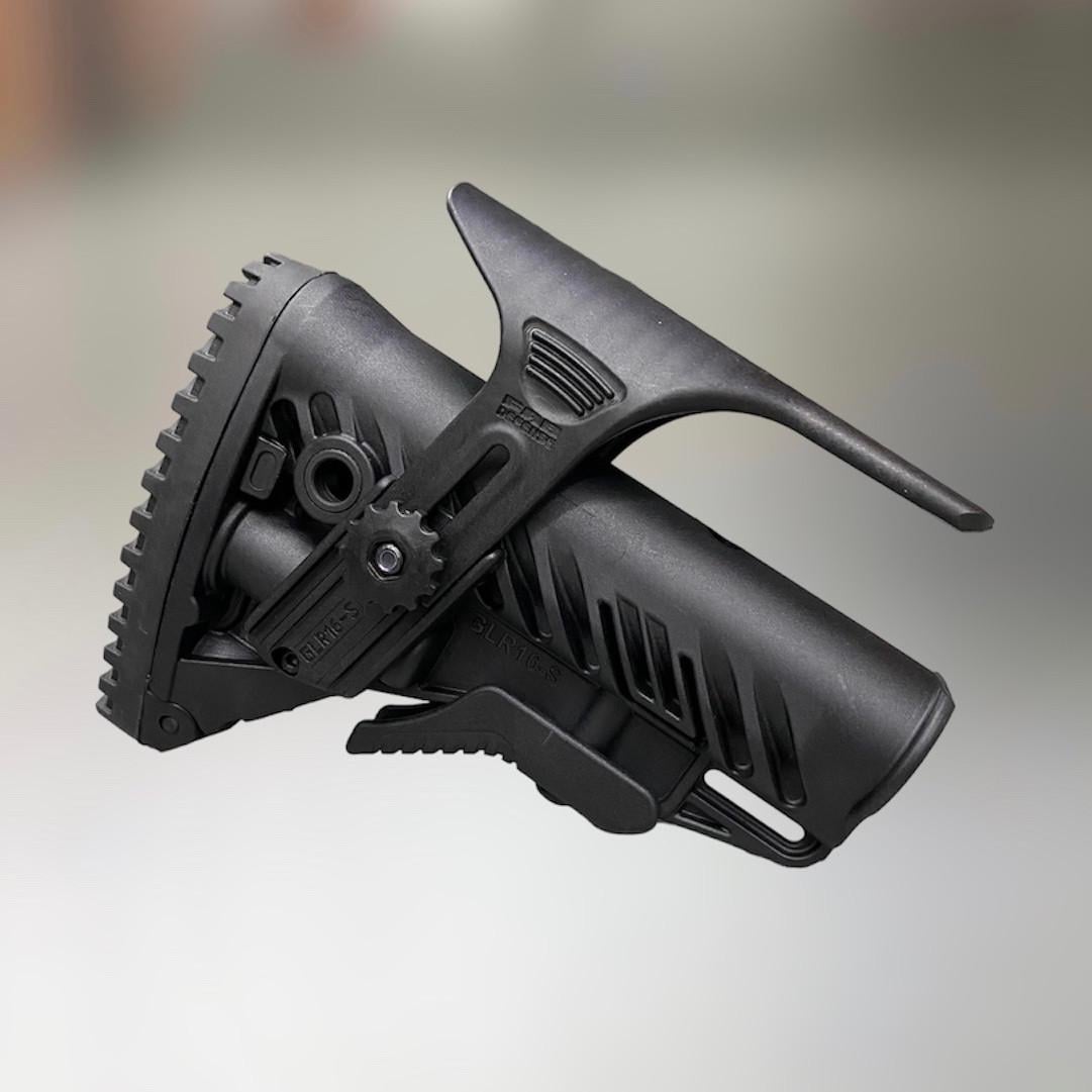 Приклад база FAB Defense GLR-16 CP с регулируемой щекой для AR15/M16 MIL-SPEC Com-SPEC Черный (1702963136)