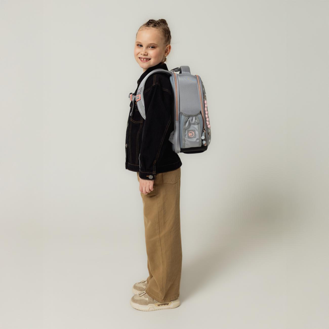 Школьный рюкзак YES With Love H-100 каркасный с ортопедической спинкой (559840/995071) - фото 13