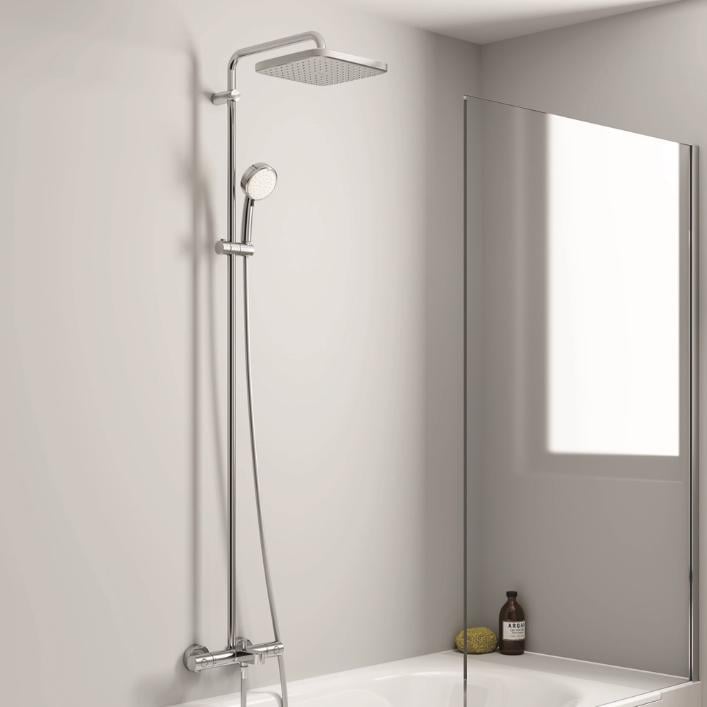 Душова система з термостатом для ванни Grohe Tempesta Cosmopolitan 250 CUBE (GROHE/26691000) - фото 6