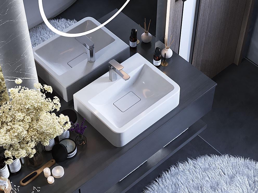 Умивальник накладний Status Artel 45 см White (28613683)