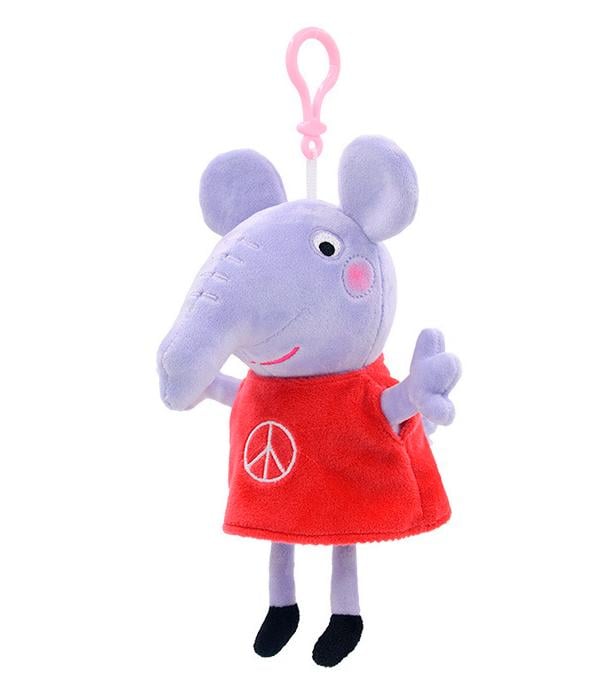 М'яка іграшка-брелок дитяча Свинка Пеппа Слоненя Емілі з карабіном 15 см (арт EPC9923M)