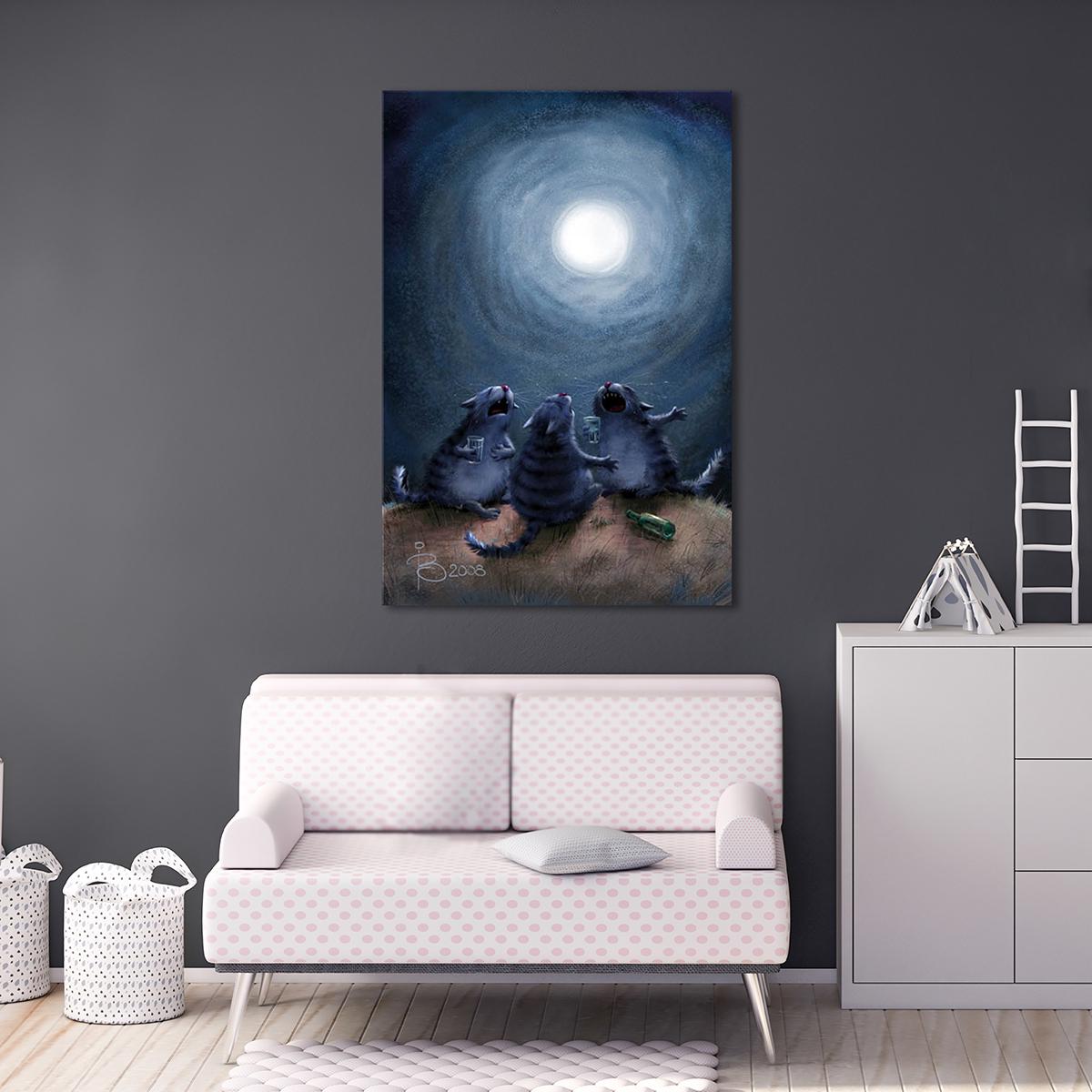 Модульная картина Сообразили на троих 1 модуль 70x105 см