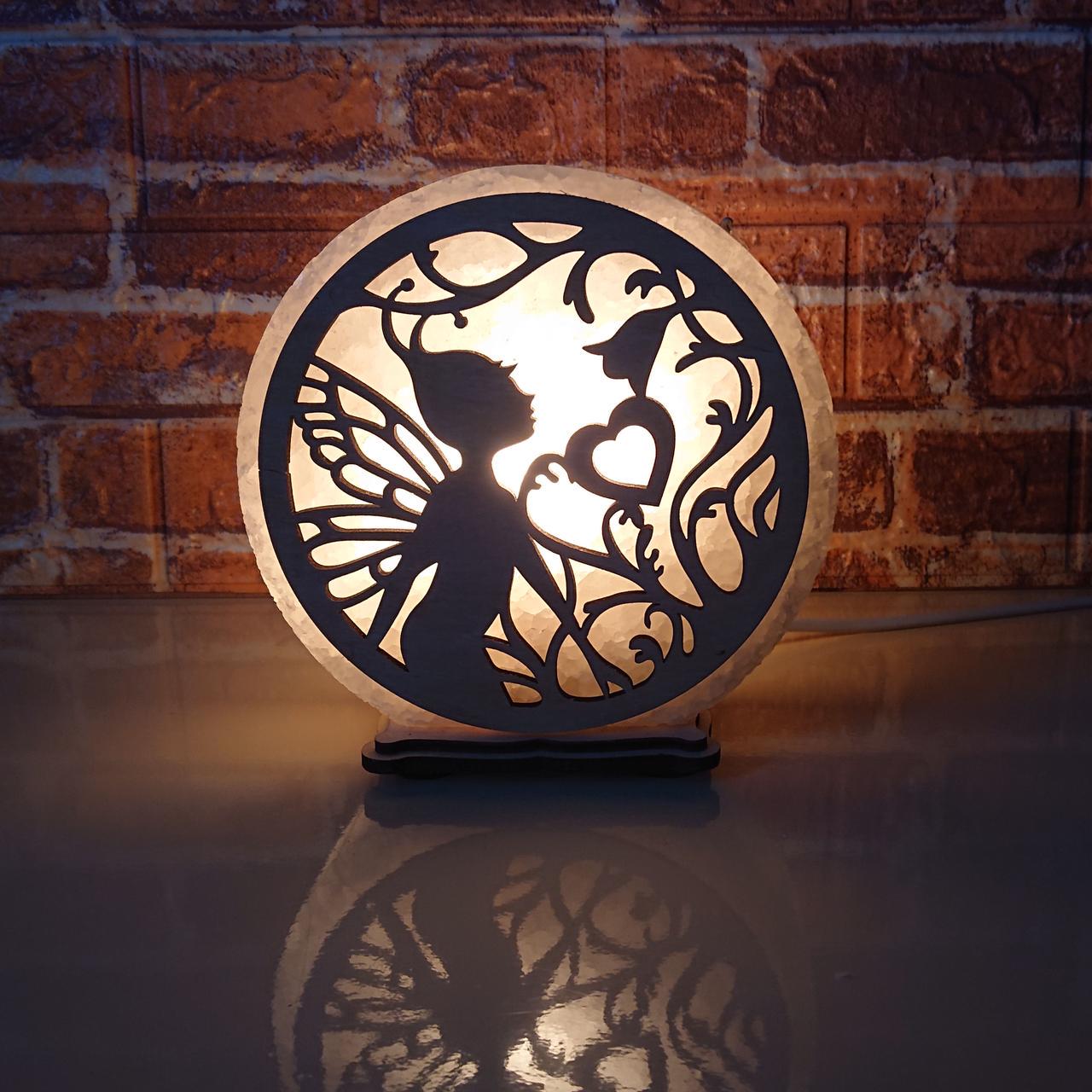 Соляной светильник Фея с сердцем (KБ-00033-y)