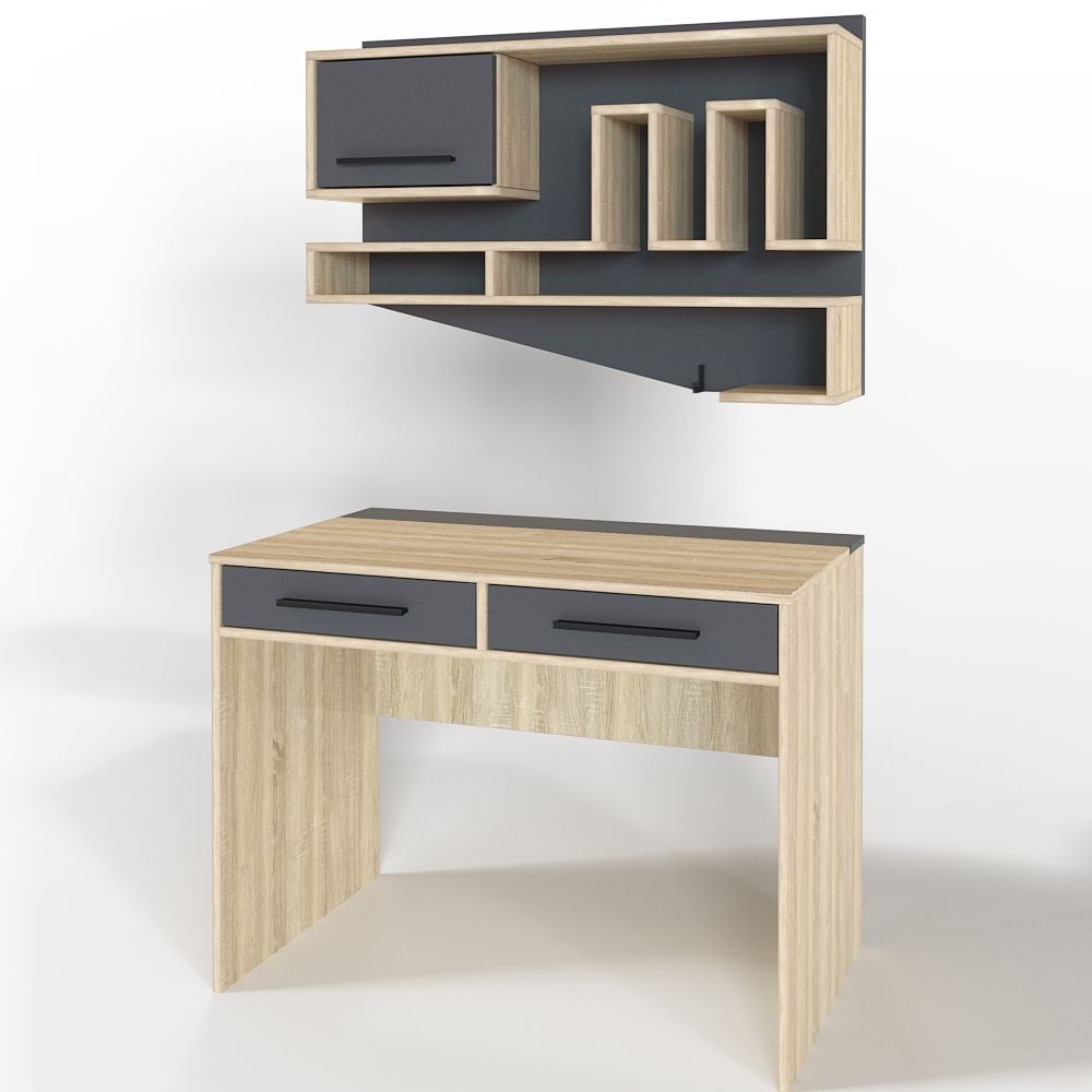 Компьютерный стол Тиса Мебель Тиса Стиль-3 Сонома/Графитовый (636a23c1d52f6d005452ed83) Компьютерный стол Тиса Мебель Тиса Стиль-3 Сонома/Графитовый (636a23c1d52f6d005452ed83)