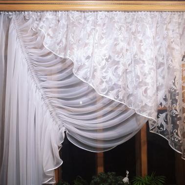 Занавеска готовая занавеска Камелия левая вензель Белый - фото 3 Занавеска готовая занавеска Камелия левая вензель Белый - фото 3