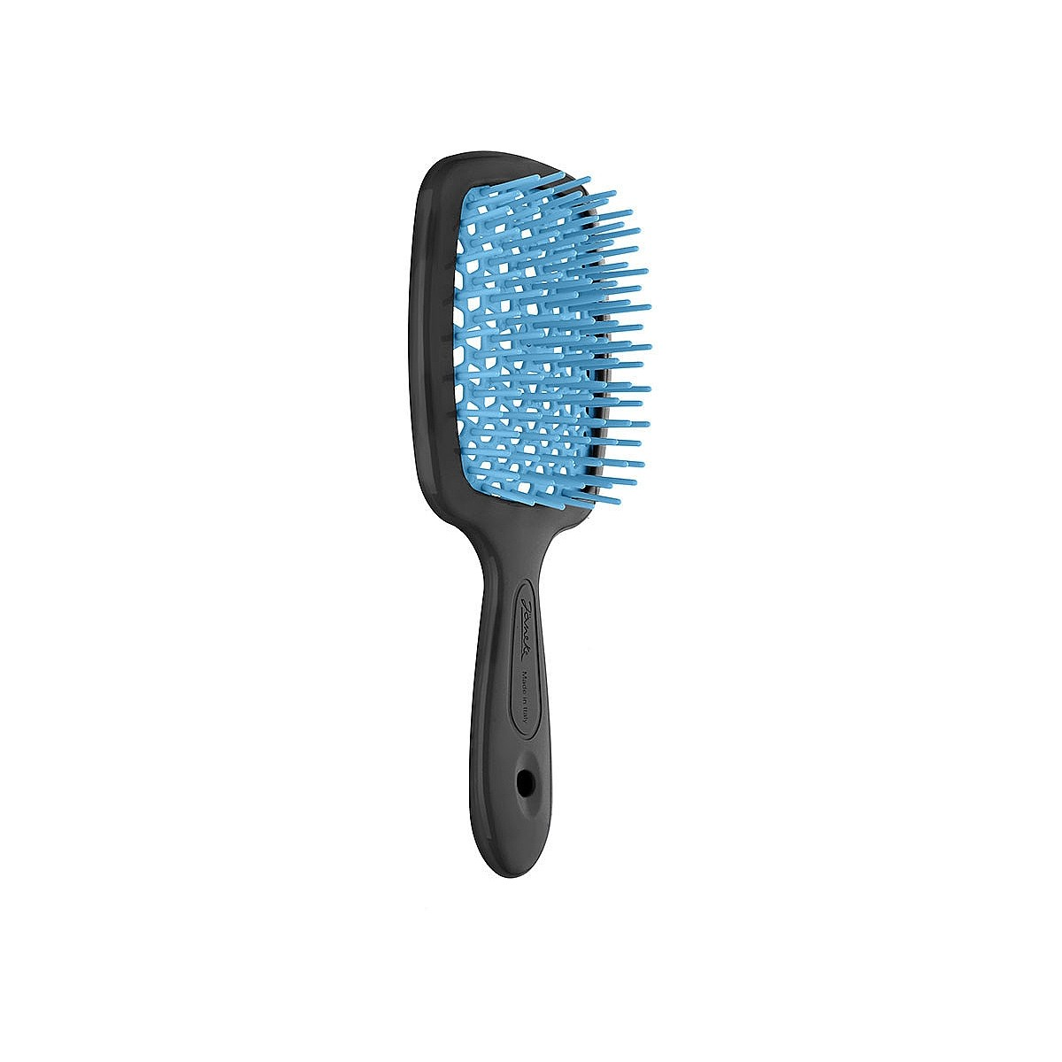 Расческа мини Janeke Superbrush Small With Soft Moulded Tips Черный с голубым (8006060776215)