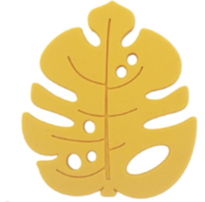 Прорезыватель для зубов Mommy Bag Лист силиконовый Желтый (141295)