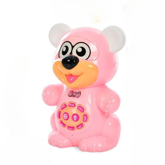 Интерактивный говорливый зверек Limo Toy FT0043AB Мишка аудио сказки Розовый (2517Р)