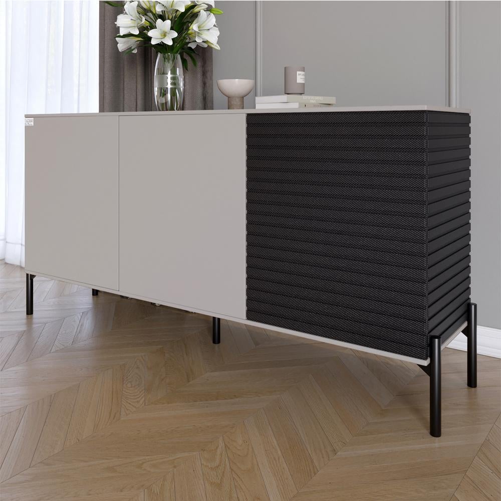 Комод закрытый в гостиную Lion Грей на черных металлических ножках Кашемир/Асфальт 1540x380x765 (000-000-2118) Комод закрытый в гостиную Lion Грей на черных металлических ножках Кашемир/Асфальт 1540x380x765 (000-000-2118)