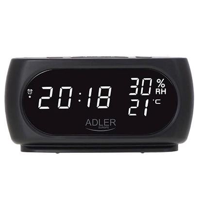 Годинник-будильник настільний Adler AD 1186 Black (13355714)