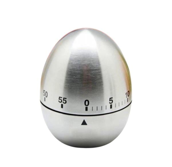 Таймер механический кухонный Яйцо на 60 минут 9х7 см Silver (127738)