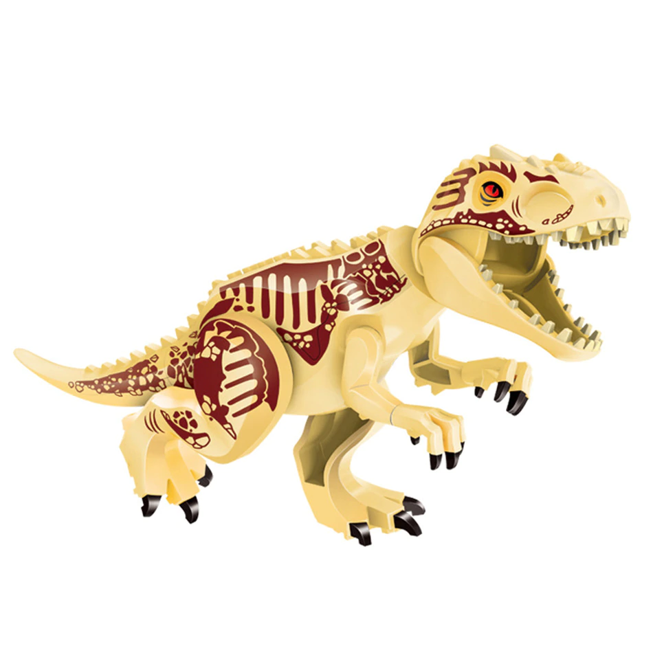 Конструктор великий динозавр Індомінус тиранозавр Рекс Jurassic World 28х17 см Бежевий (34119891)
