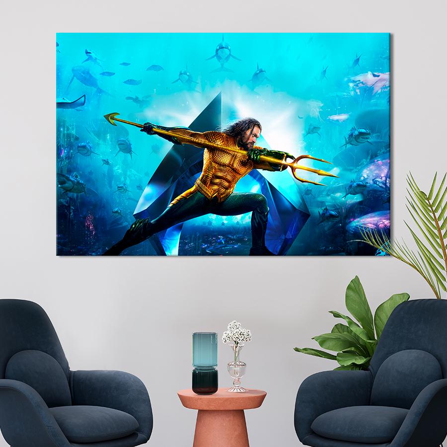 Настенний декор Аквамен Артур Карри 80x54 см (A21-1)