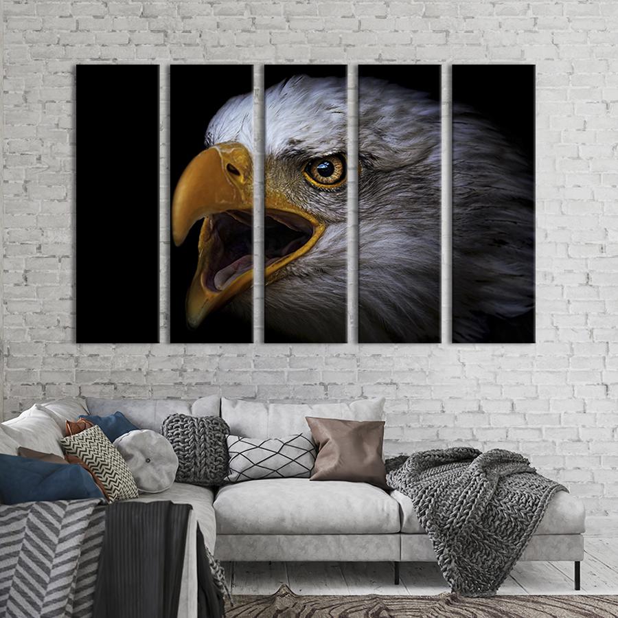 Модульна картина із 5 частин на холсті інтер'єрна картина Крик орла-155x95 см (176-51)