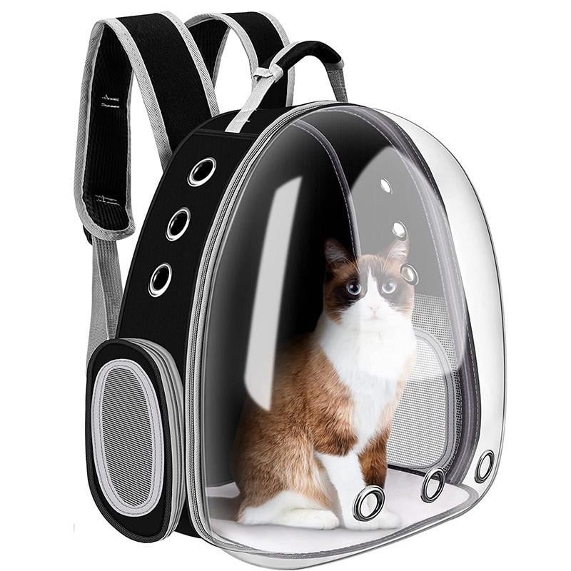 Рюкзак-переноска для кошек/маленьких собак/домашних животных с окошком до 8 кг Черный (2623057120) - фото 5