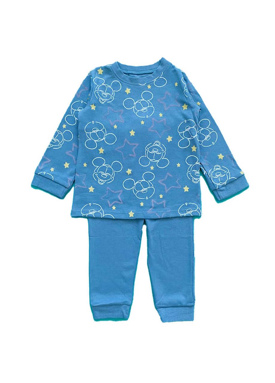 Пижама детская Disney лонгслив/штаны 18-24 мес. 86 см Синий (2081861098)