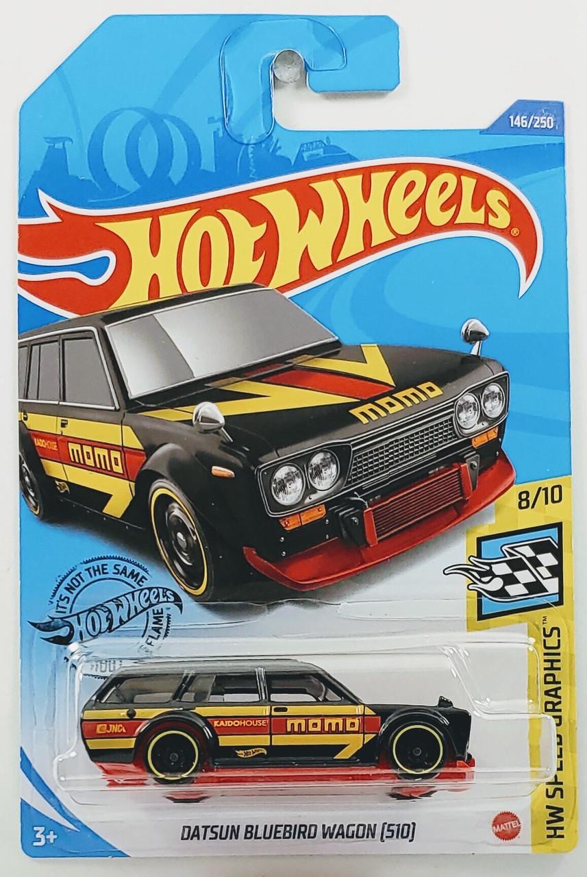 Игрушечная машинка Hot Wheels Datsun Bluebird Wagon 510 2020 Speed Graphics №146 Black MOMO (GHF35)