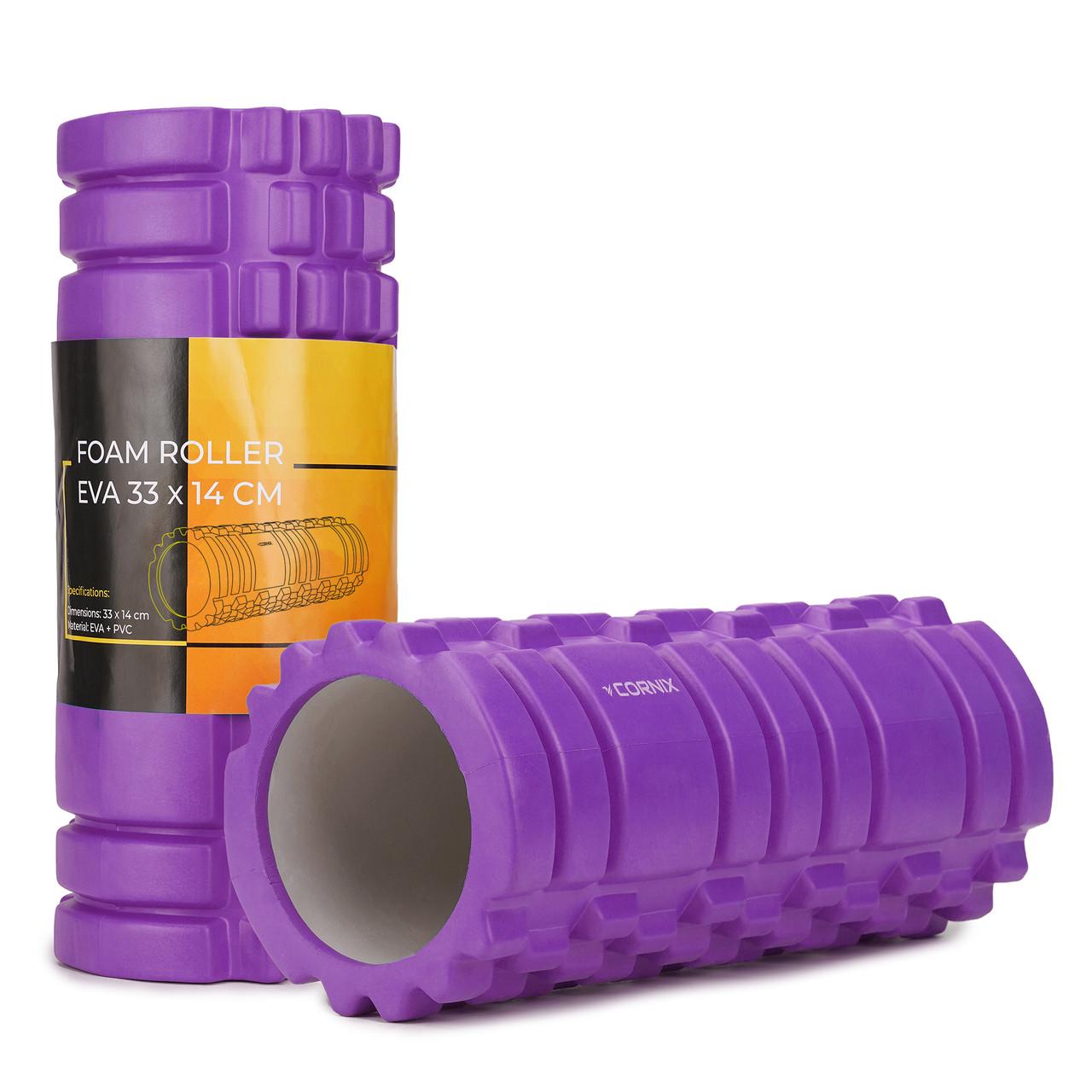 Масажний ролик Cornix EVA 33х14 см Violet (XR-0032) - фото 4 Масажний ролик Cornix EVA 33х14 см Violet (XR-0032) - фото 4