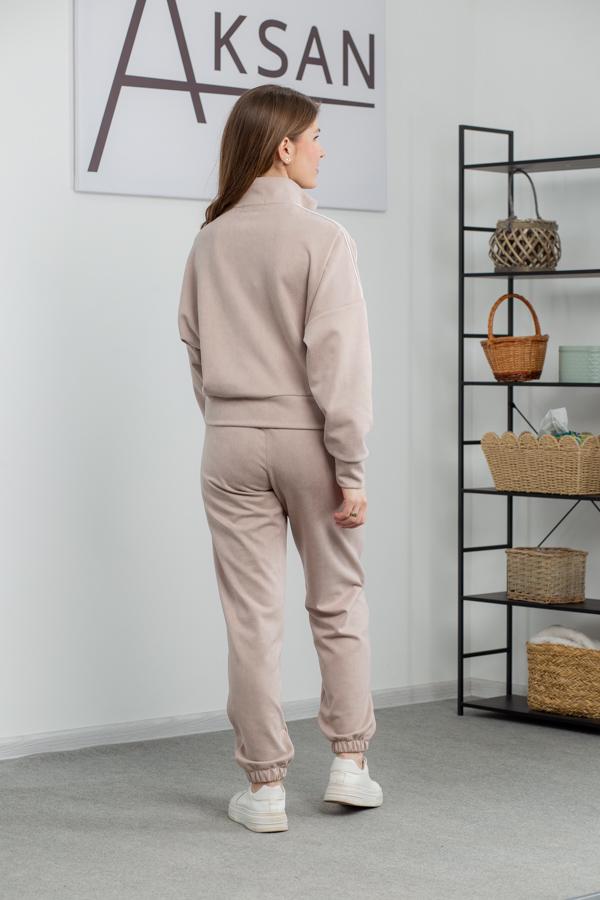 Спортивный костюм женский AKSAN двойка L Темно-бежевый (25.2611_dark-beige_46(L)) - фото 3