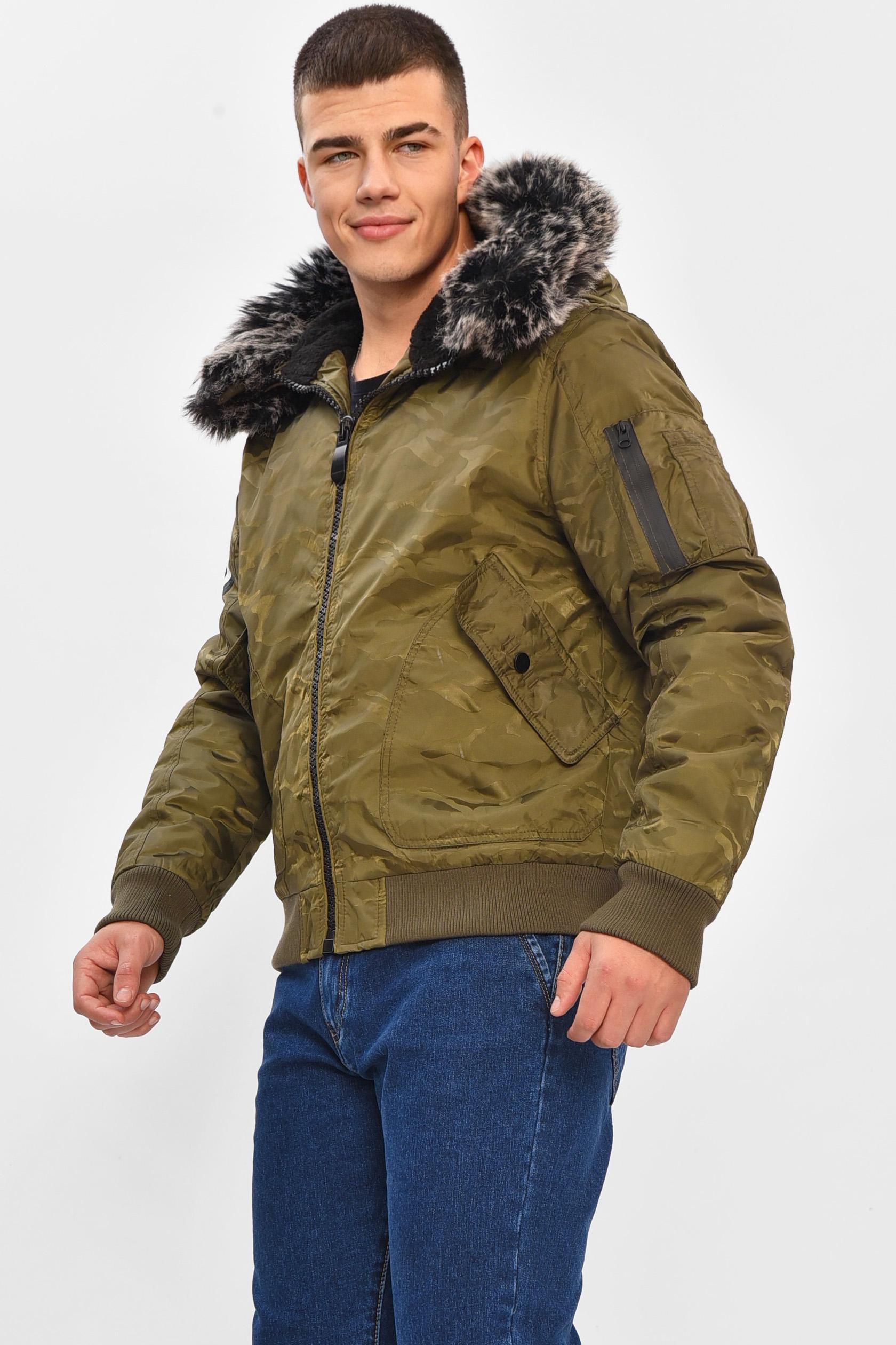 Куртка мужская демисезонная с принтом M Хаки (206429)