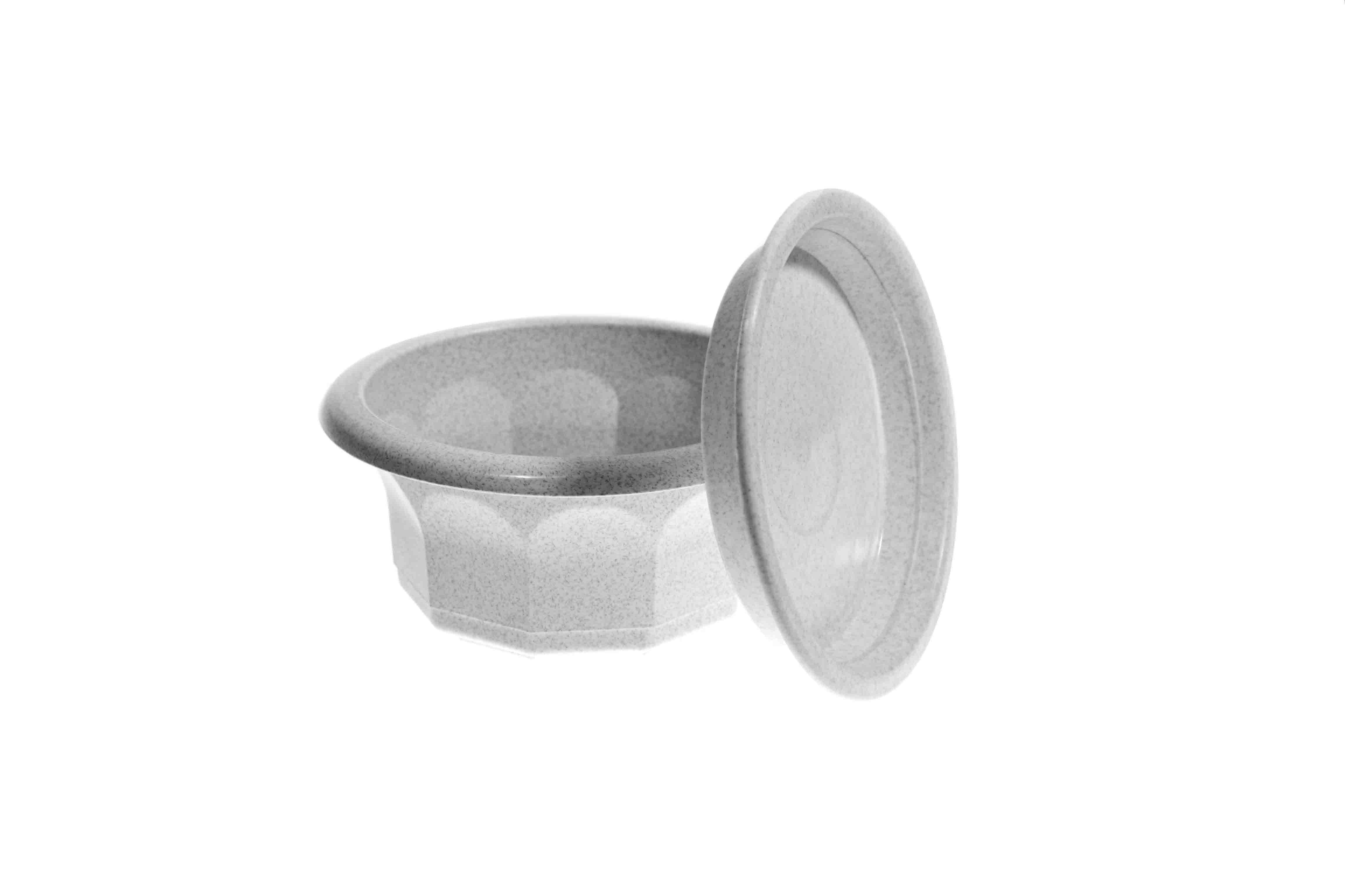 Горшок Тюльпан Ø 14x7,5 см 0,5 л Белый мрамор - фото 2 Горшок Тюльпан Ø 14x7,5 см 0,5 л Белый мрамор - фото 2