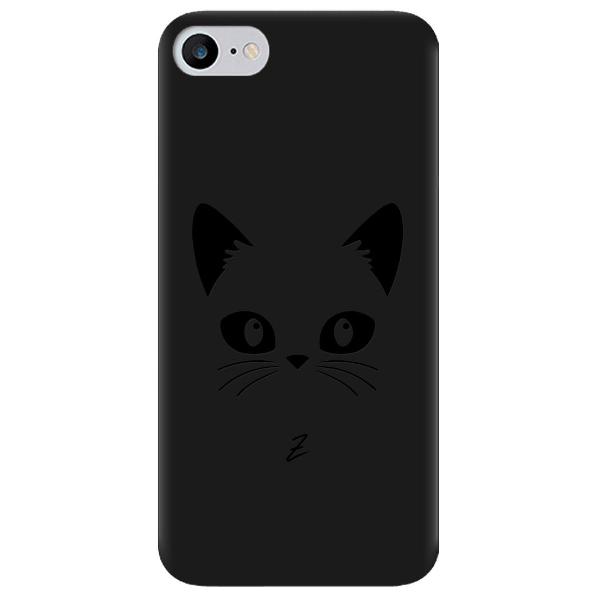 Силіконовий чохол Zorrov для Apple iPhone SE 2020 - Cat Black (14090050156087492)