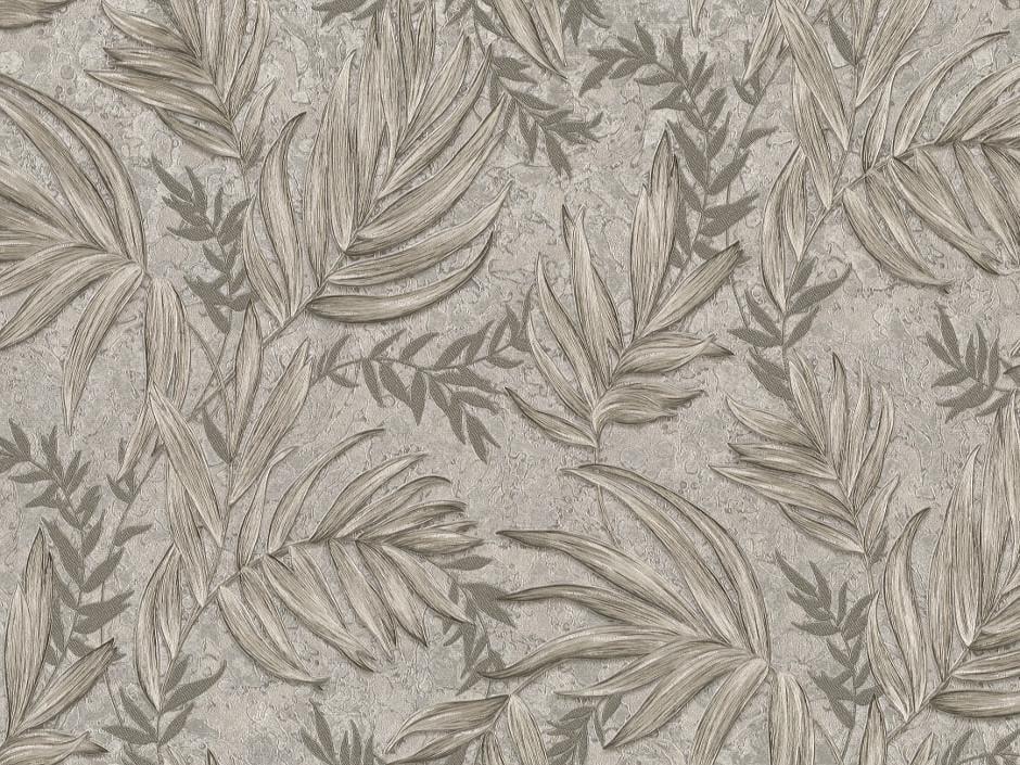 Обои флизелиновые LeGrand Platinum Джунгли 8624-03 Декор винил горячего тиснения 1,06х10,05 м Серый