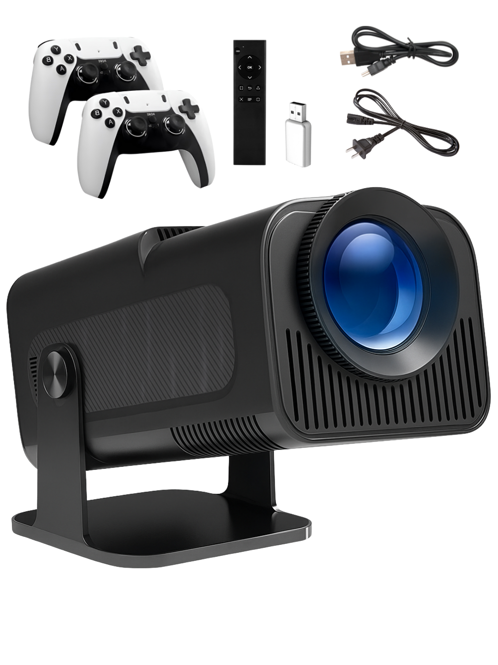 Проектор ігровий смарт Andowl Q-HD899X1 4k для фільмів/ігор/домашній кінотеатр з 2 джойстиками Чорний (28265407) - фото 1 Проектор ігровий смарт Andowl Q-HD899X1 4k для фільмів/ігор/домашній кінотеатр з 2 джойстиками Чорний (28265407) - фото 1