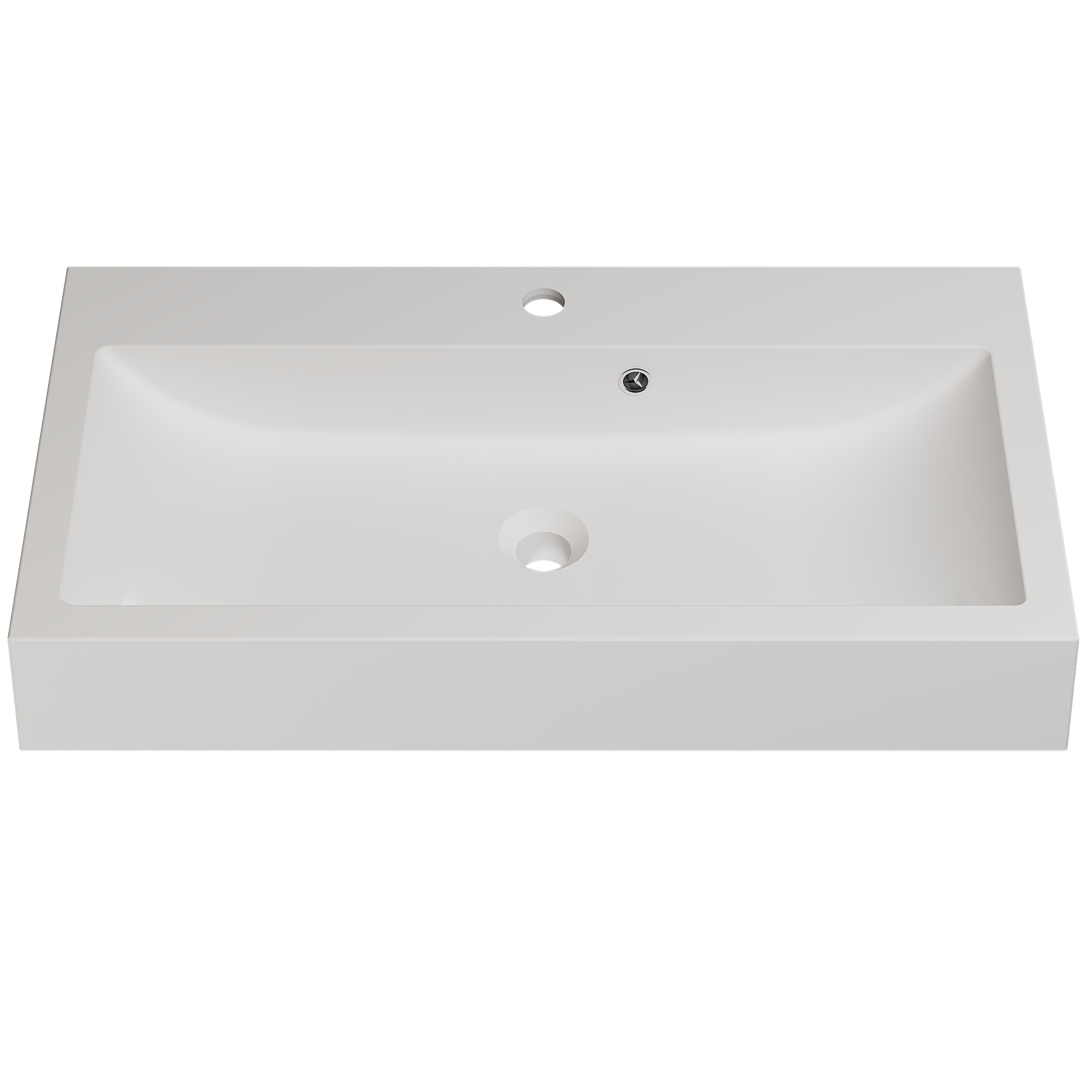 Раковина глянцевая накладная Amidicon Laguna 80 из литого камня 800х430 мм