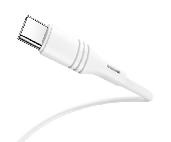 Кабель Data Borofone BX43 USB-Type-C 3A 1 м белый (06BX43CW) Кабель Data Borofone BX43 USB-Type-C 3A 1 м белый (06BX43CW)