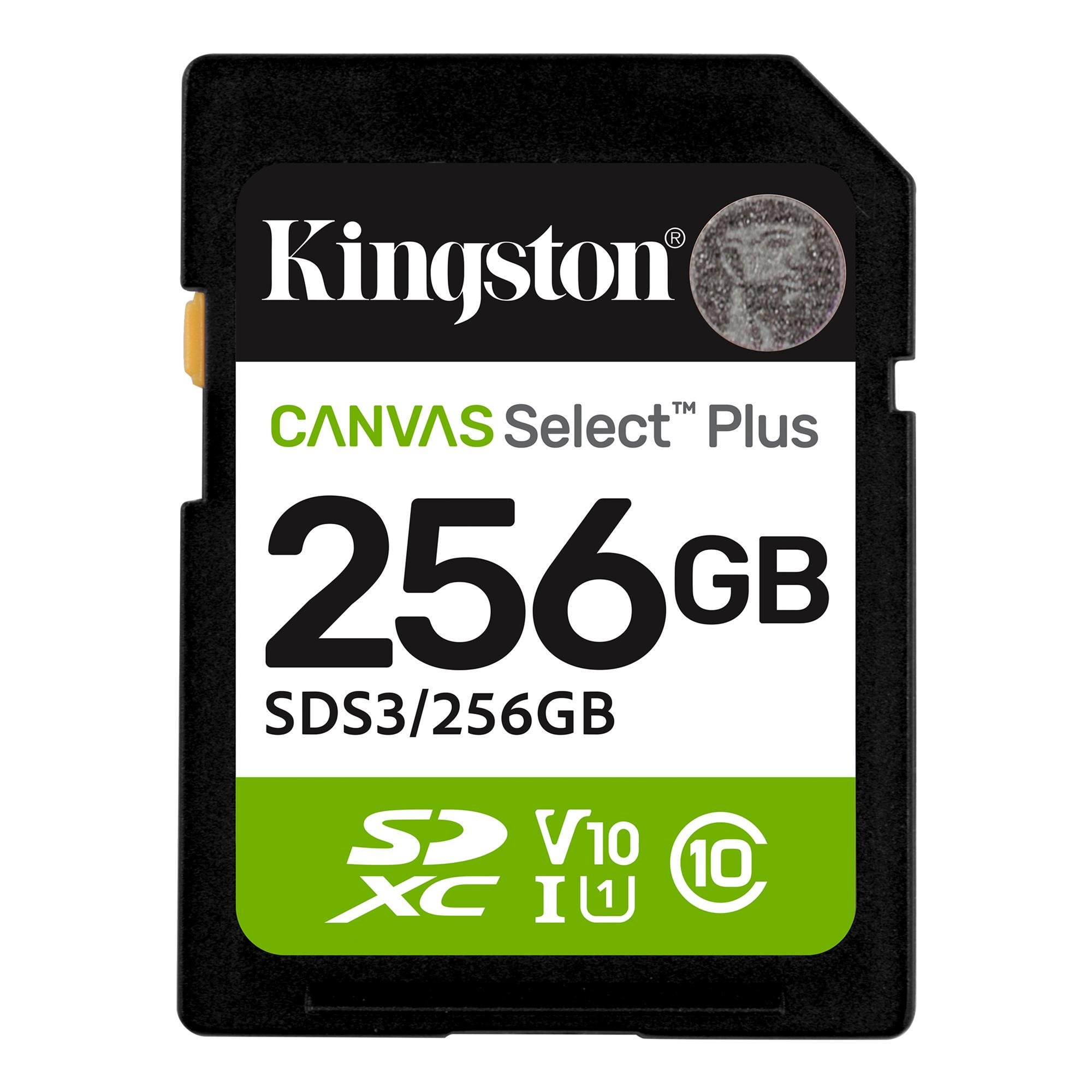 Карта памяти Kingston Canvas Select Plus SDXC 256 Гб UHS I Class 10 V10 (SDS3/256GB)