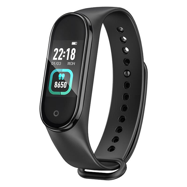 Фитнес-браслет Borofone DGA08 измерение пульса/6 видов тренировок/кромер Черный (DGA08) Фитнес-браслет Borofone DGA08 измерение пульса/6 видов тренировок/кромер Черный (DGA08)